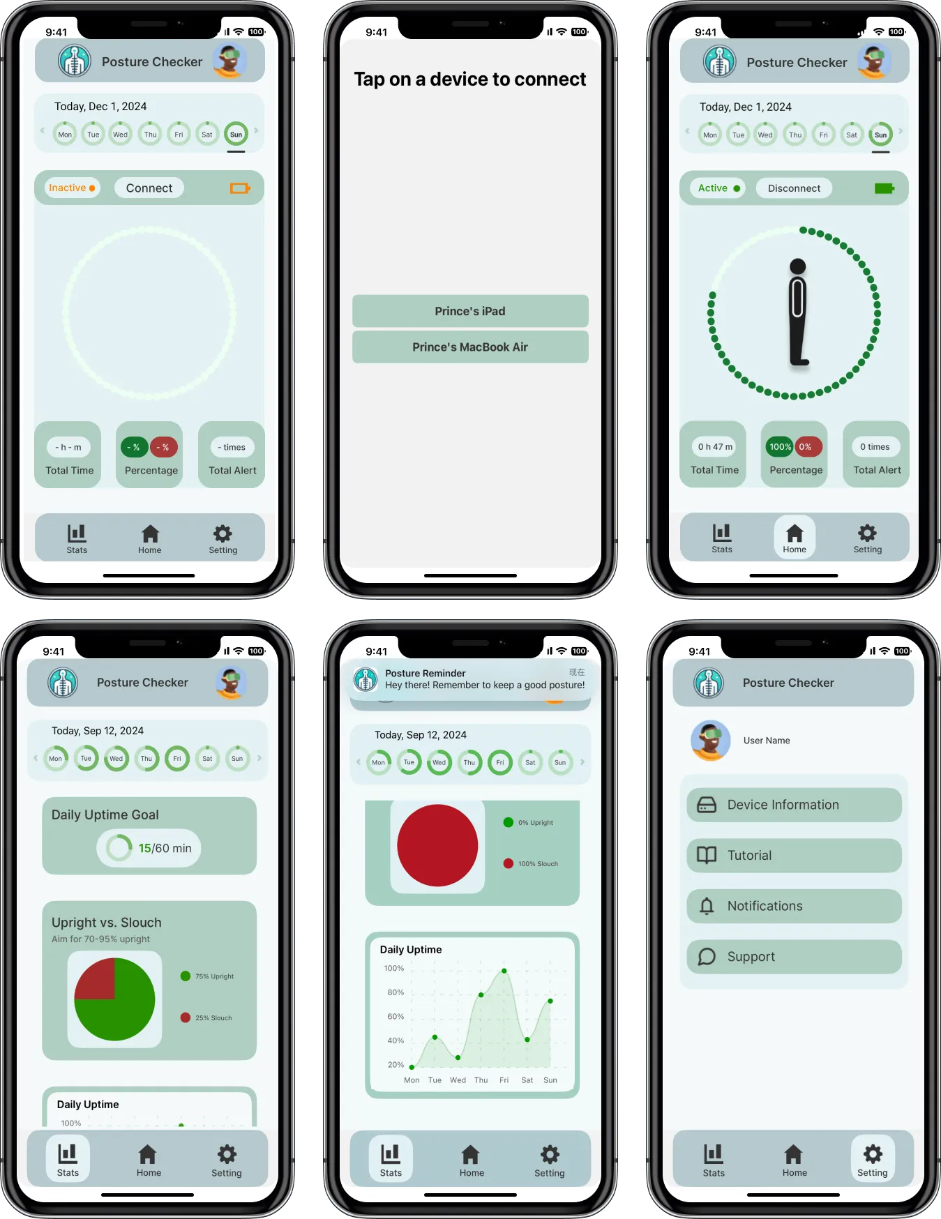 Posture Checker 最终应用界面